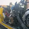 La moto distrutta nell'incidente in cui sono morti un uomo e una donna