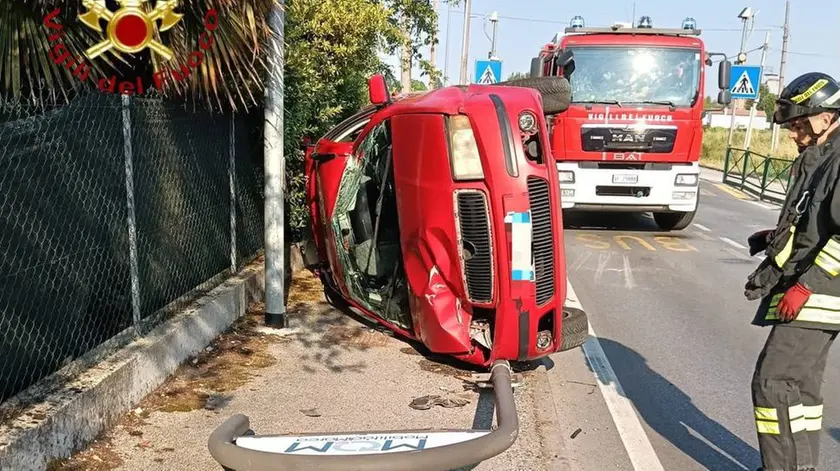 L'incidente in viale Brigata marche a Treviso