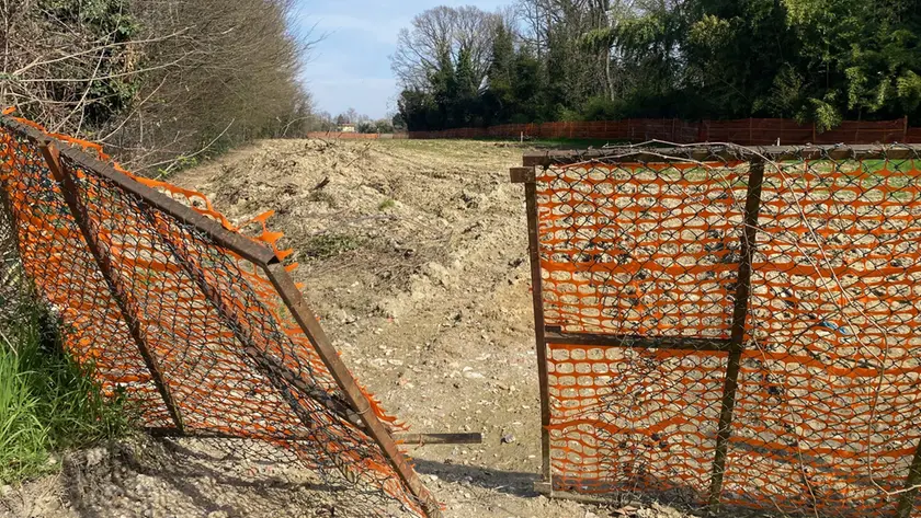 L’area dove si dovrebbe realizzare il sottopassaggio del Terraglio Est
