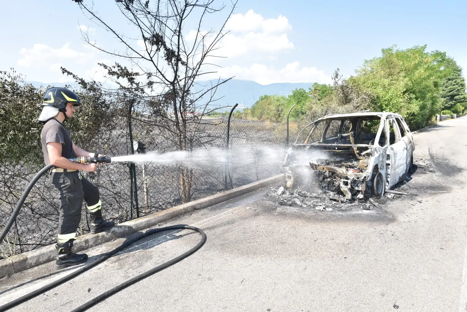 L'intervento dei vigili del fuoco