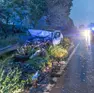 L'auto della famiglia a seguito dell'incidente
