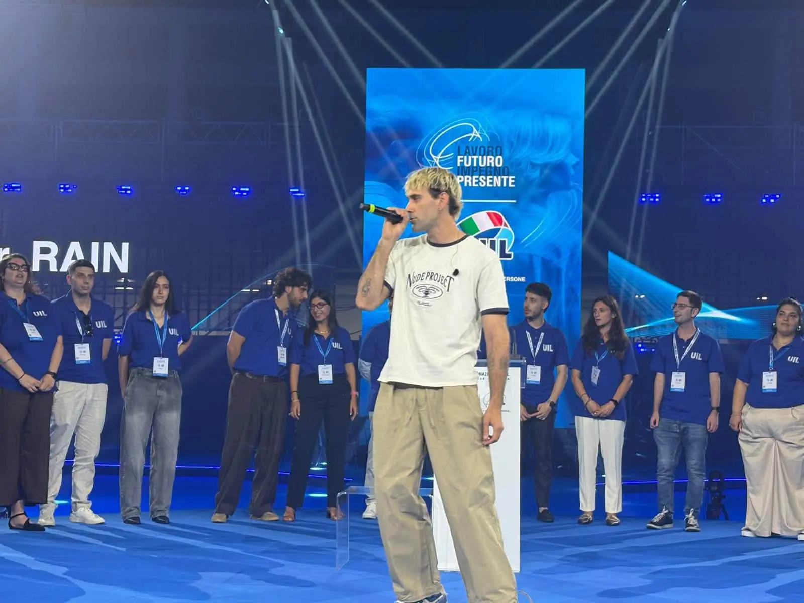 Mr Rain sul palco della Uil