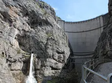 Una veduta della diga del Vajont