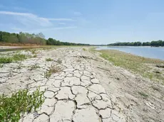 Il fiume Po è in secca