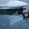 L'auto finita nel porticciolo a Sistiana