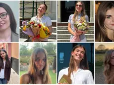 La prima infornata di “centine” al Canova. Dall’alto Annachiara Fassina, Martina Tabarinb Kelsang, Anna Basso, Carlotta De Bortoli, Melissa Spahiu, Anna Vinciguerra, Frida Moret e Irene Forlin