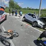 Un'immagine del luogo dell'incidente, in via Teglio, a Cordovado
