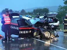 L'incidente in cui sono rimasti coinvolti i carabinieri a Falzè