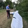 Un carabiniere sul luogo dell'incidente