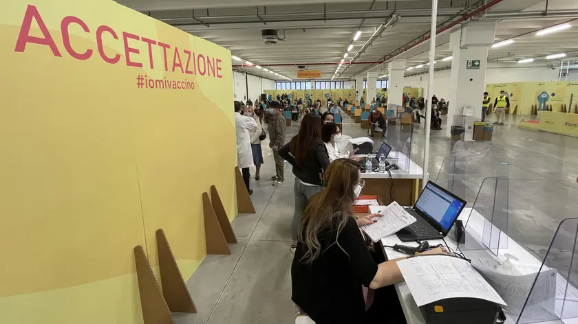 Il centro vaccinale all'ex Maber a Villorba