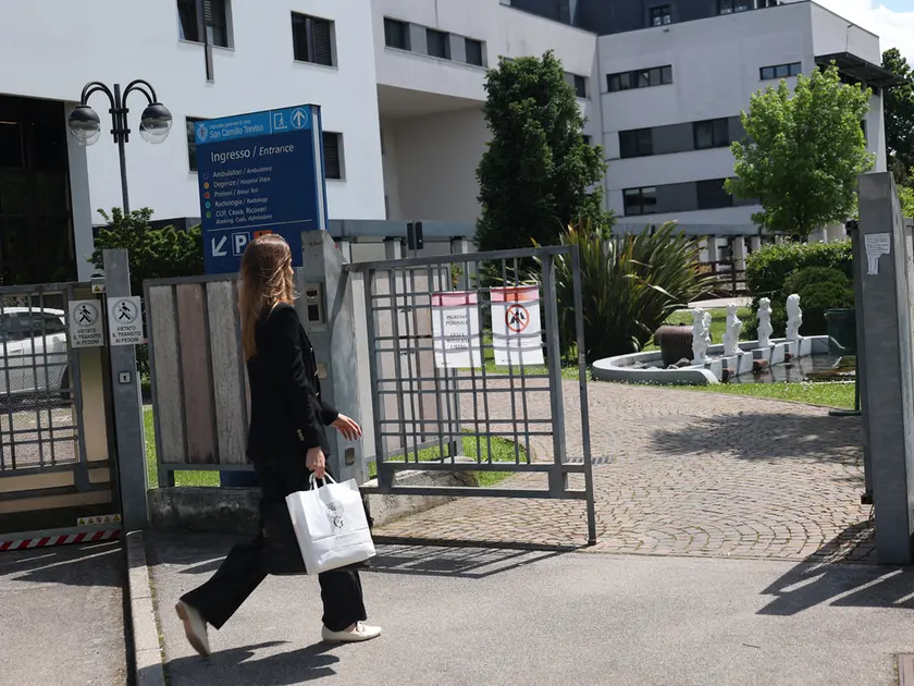 L'ingresso dell'ospedale San Camillo a Treviso