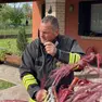 Il vigile del fuoco Walter Stefani