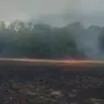 Fiamme lungo il Piave a Pederobba