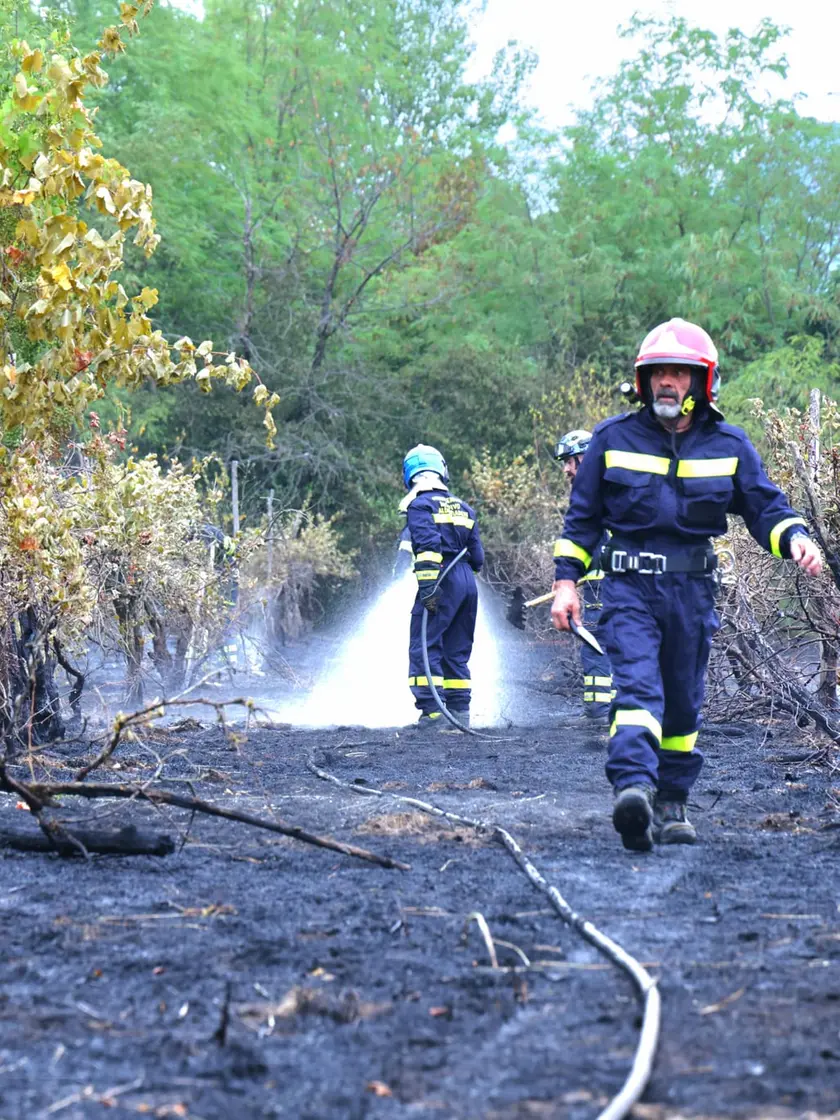 Incendio a Pederobba (foto Macca)