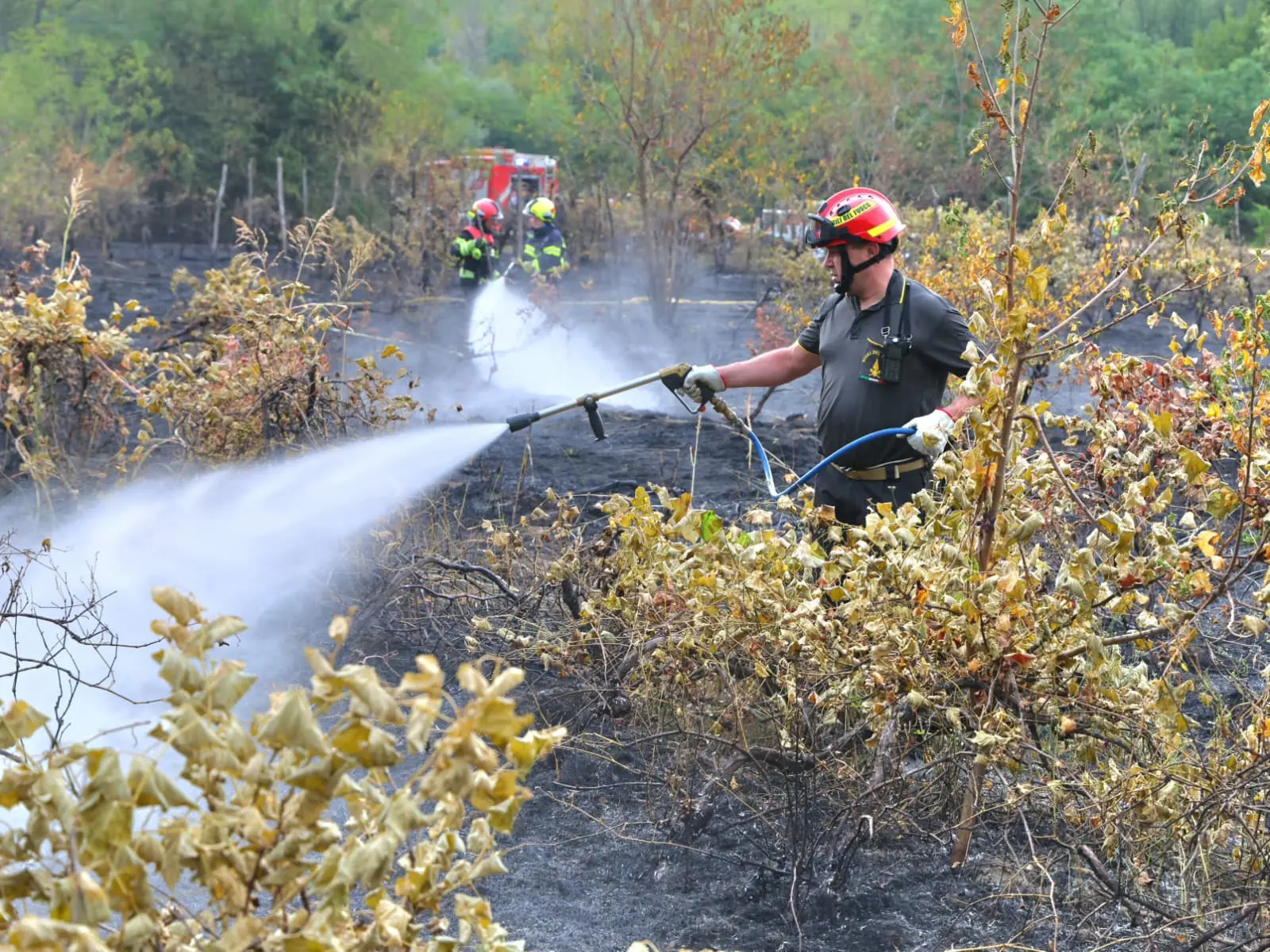 Incendio a Pederobba (foto Macca)