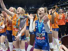 Le Pantere festeggiano per uno dei trofei conquistati