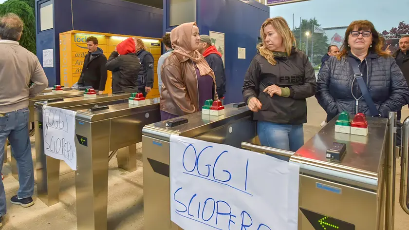 Un momento di sciopero all'Electrolux