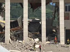 La sezione dell'edificio crollata