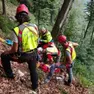 Un'operazione di soccorso in montagna