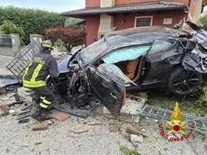 L'intervento dei vigili del fuoco a Ponzano