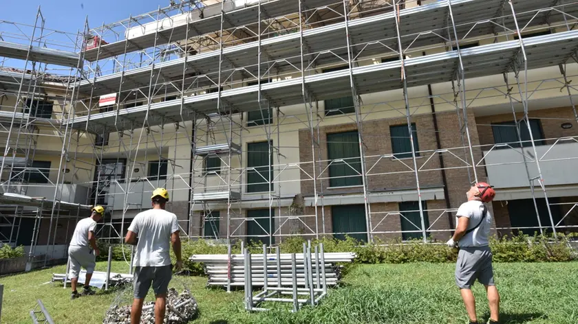 Il cantiere del condominio