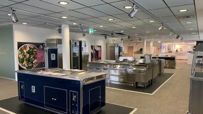 Lo showroom di Electrolux Professional a Vallenoncello.