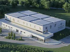 Il rendering del palaghiaccio di San Vendemiano