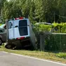 Il furgone uscito di strada