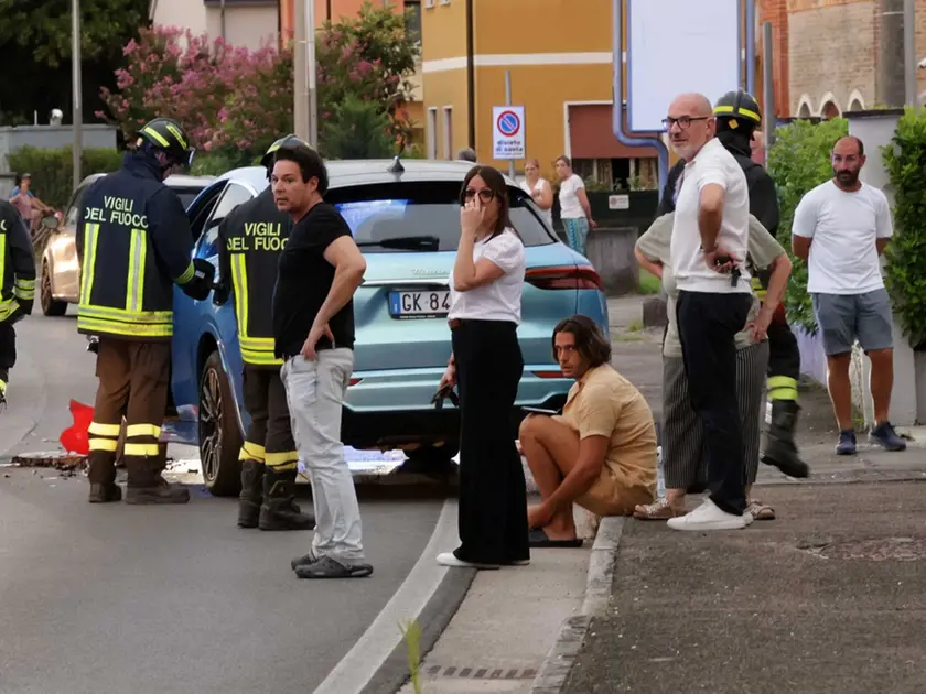 Andrea Dal Corso sul luogo dell'incidente