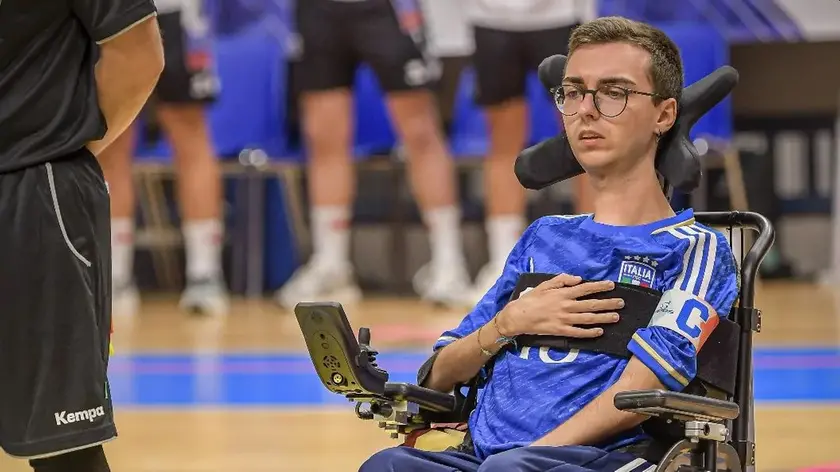 Simone Ranzato, capitano della nazionale italiana di powerchair football