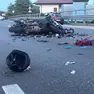 Lo scooter TMax coinvolto nell'incidente (foto Bortoluzzi)