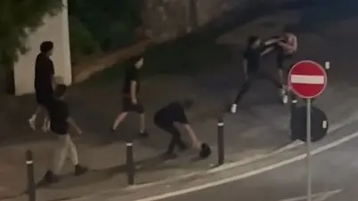 Le immagini della maxi rissa a Conegliano
