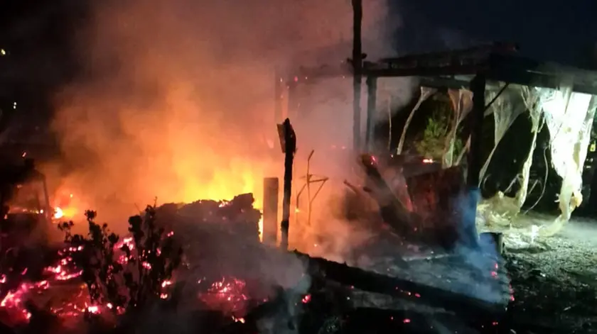 L'incendio nella notte