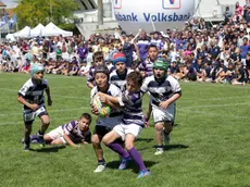 Una partita del trofeo di minirugby Città di Treviso