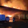 L'incendio alla Cooperativa Castellana a Castelfranco (foto vigili del fuoco)