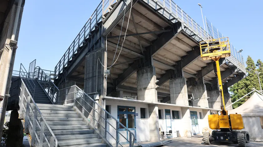 I lavori allo stadio Tenni di Treviso