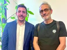 Il consigliere regionale dell’Udc Eric Pasqualon insieme a Diego Silvestri dell’associazione Coscioni