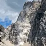 La parete del Pelmo interessata dal crollo