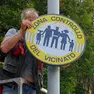 Il cartello che segnala il gruppo di Controllo del vicinato