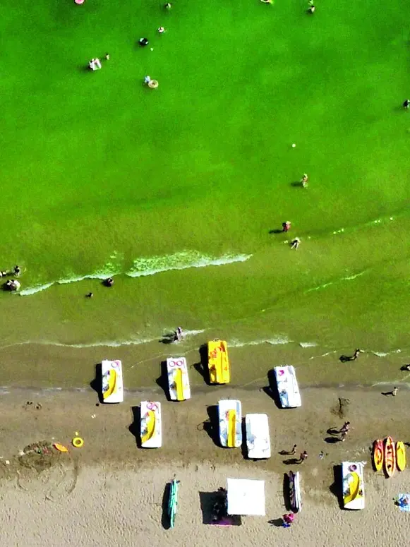 Il mare di Jesolo fotografato domenica 2 agosto con il drone da Rodolfo Murador, fondatore di JesoloForum