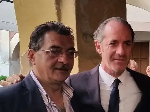 Firmino Vettori con l'ex presidente della Regione Luca Zaia