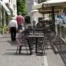 A Treviso plateatici dei bar vuoti a causa del caldo