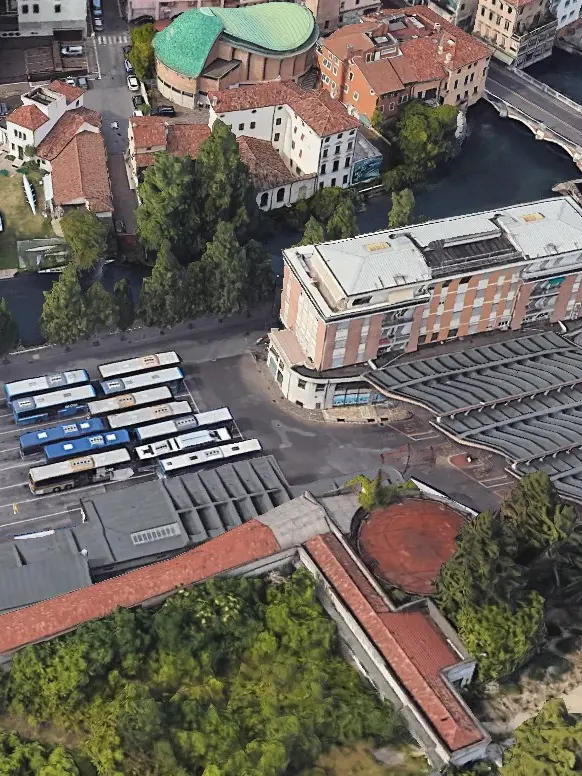 L'area ex Siamic a Treviso vista dall'alto
