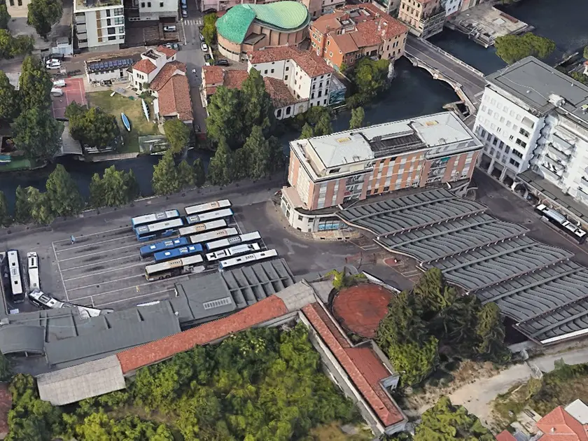 L'area ex Siamic a Treviso vista dall'alto