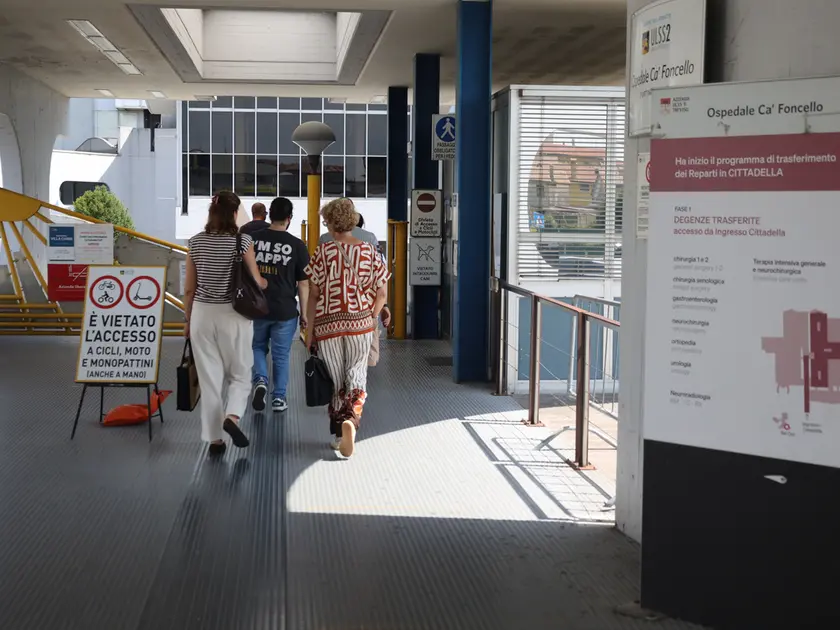 L'ingresso dell'ospedale di Treviso