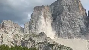 La frana sulla parete nord