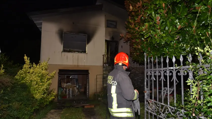I vigili del fuoco sul posto
