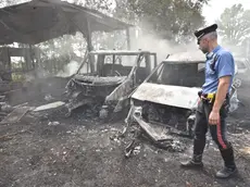 Gli effetti dell'incendio (foto Cavicchi/Macca)