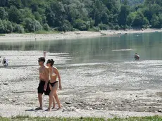 Il lago di Santa Croce in secca