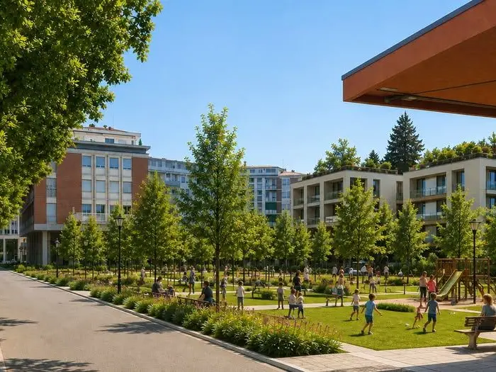 La proiezione della stazione delle corriere all’ex Siamic trasformata in parco